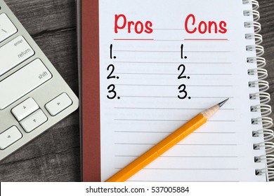 Pros And Cons Concept 