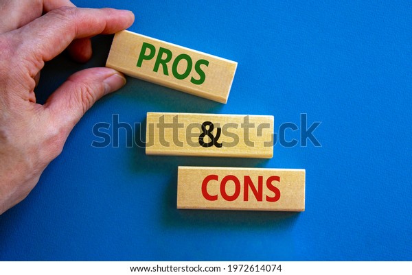 Pros Cons Symbol Wooden Blocks Words Stock Photo 1972614074 | Shutterstock