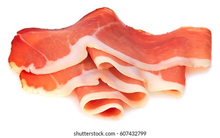 Prosciutto Isolated On White Background