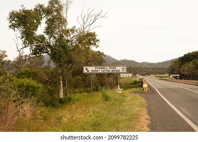 Proserpine, Queensland, Australia - 25 Dec 2021; Sidney Cotton Bridge Over The O'Connell River Near Proserpine Where This War Hero, Adventurer And Inventor Of The Sidcot Flying Suit Was Born.