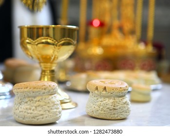 Proskura Prosphora Church Liturgical Bread Particles Stock Photo ...