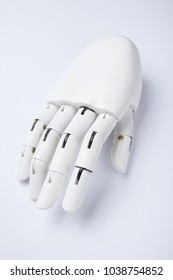 Prosthetic Hand On A White Background.