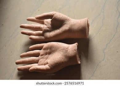prosthetic hands in different angle 