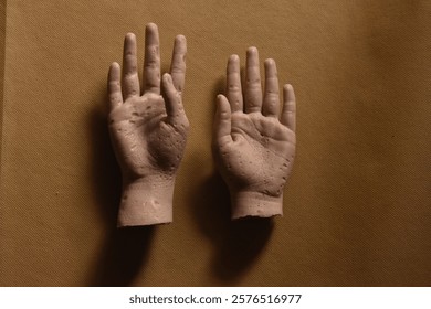 prosthetic hands in different angle 