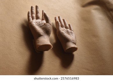 prosthetic hands in different angle 