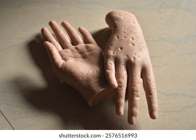 prosthetic hands in different angle 