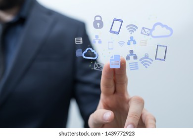 Protect Cloud Information Data Concept.