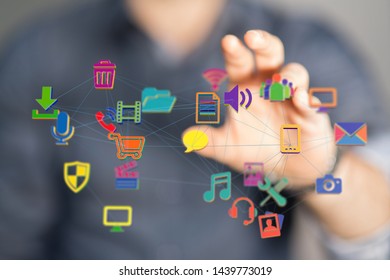 Protect Cloud Information Data Concept.