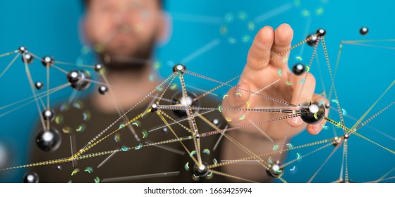Protect Cloud Information Data Concept. digital 3d