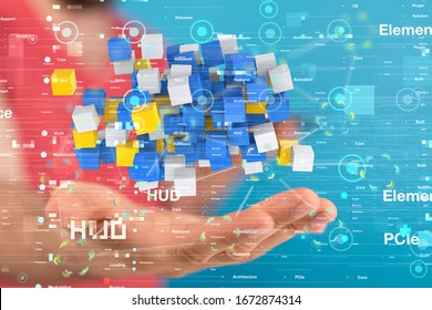 Protect Cloud Information Data Concept. digital 