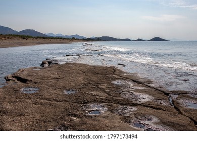 A Protected Beach On The Datça Peninsula, Gebekum. There Are Fossil Dunes On The Beach.