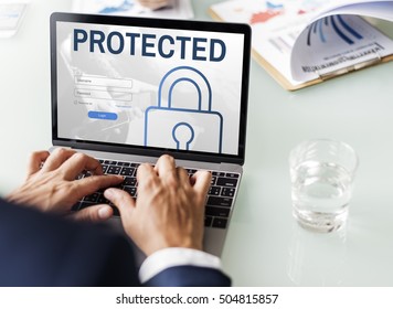 Protected Log In User Password Register Concept