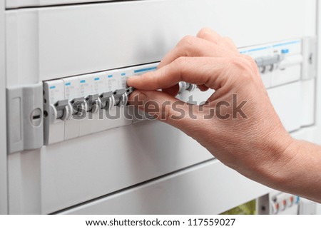 Similar – Image, Stock Photo switch cabinet