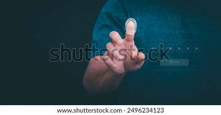 Protection and encryption of fingerprint data with network technology for security. To protect against crimes, hackers, and everyday online attacks, technology, and data security. authentication