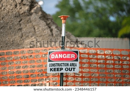 Protective barrier at construction site for safety restriction