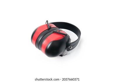 Protective Ear Muffs Isolated On A White Background