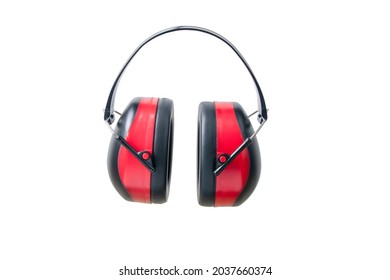 Protective Ear Muffs Isolated On A White Background