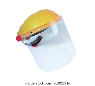 Protective Face Shield Isolated On White Background