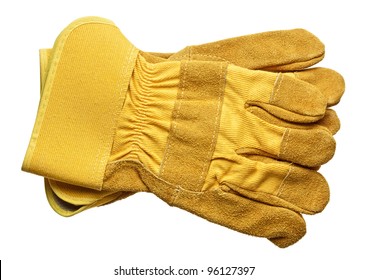 Protective gloves, isolated on white