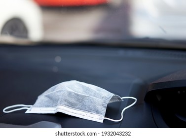 Protective Mask On Car Console