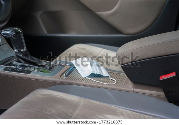 Protective medical mask in the\
car