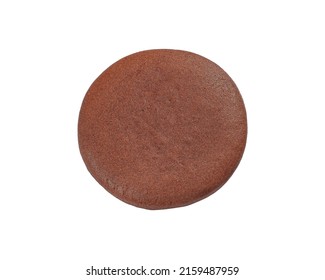 Protein cookies with cocoa. View from above. White background. Isolated