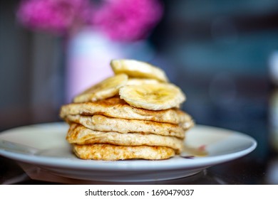 Protein Filled Pancakes With Maple Syrup