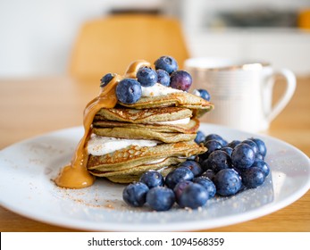 Protein Pancakes With Curd And Blueberries