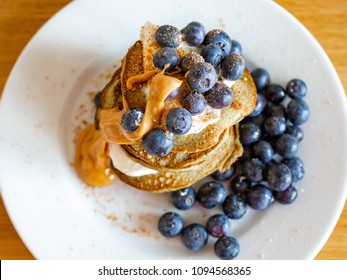 Protein Pancakes With Curd And Blueberries