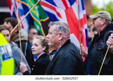 Protest March In Burton Upon Trent.
Burton Upon Trent UK,17 October 2015, Britain First Organised Protest March In Burton Upon Trent.