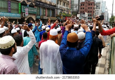 Protest Muslim Rally Calling For The Boycott Of Indian Products And Denouncing BGP Leaders For Their Comments Over Prophet Mohammed Caricatures, In Dhaka, On June 10, 2022