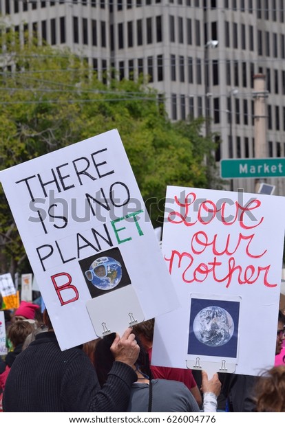 Protest Signs Saying There No Planet Stock Photo Edit Now 626004776