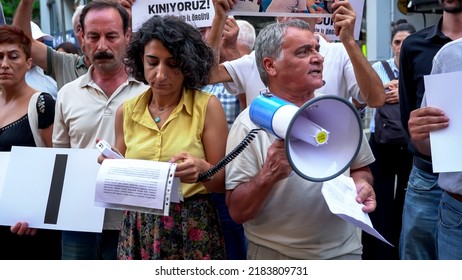 Protest For Zakho Attack In Northern Iraq With Banners In Izmir, Turkey On July 28, 2022