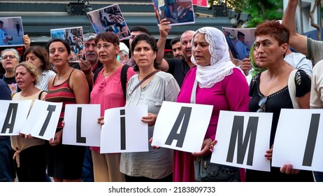 Protest For Zakho Attack In Northern Iraq With Banners In Izmir, Turkey On July 28, 2022