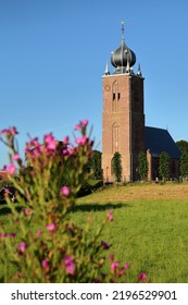 The Protestant Church (or Saint John The Baptist Church) Of Deinum, Friesland, Netherlands, Located In The Village Of Deinum Close To Leeuwarden. This Church Is Listed As Rijksmonument