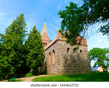 Protestant Field Stone Church From The 13th Century In The District Of Barnim
