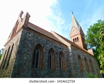 Protestant Field Stone Church From The 13th Century In The District Of Barnim
