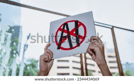 Protestor holding 
