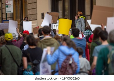 Protestors Call To Tax The Rich And Impeach Governor Andrew Cuomo Following Allegations Of Sexual Misconduct And A Covering-up COVID-19 Related Nursing Home Deaths On March 20, 2021 In New York City. 