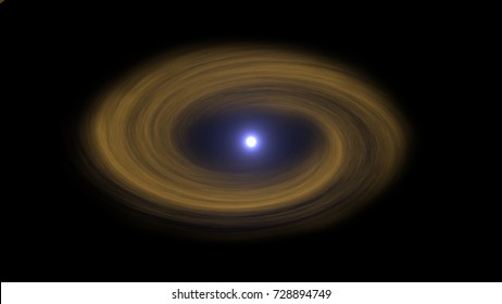 Protoplanetary disk of dust and gas that surround young star - Powered by Shutterstock