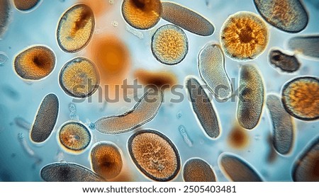 Protozoa seen under a microscope. high resolution image.