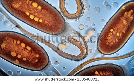 Protozoa seen under a microscope. high resolution image.
