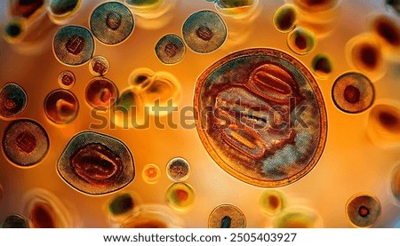 Protozoa seen under a microscope. high resolution image.