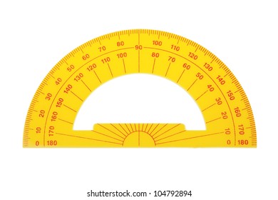 Plastic Circular Protractor Ruler Metric Units Stock Vector (Royalty ...