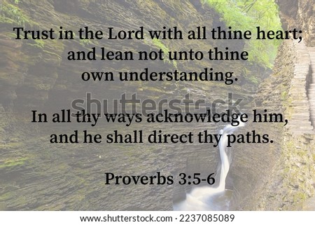 Proverbs 3:5-6 Bible verse in the King James Version.