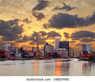 Providence Rhode Island Skyline.