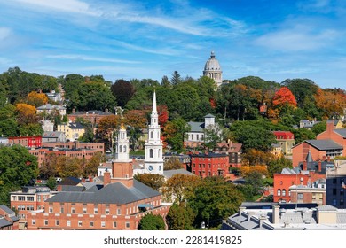 Providence, Rhode Island, USA historic New England architecture with early autumn foliage. - Shutterstock ID 2281419825