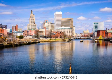 Providence, Rhode Island, USA Skyline On The River.