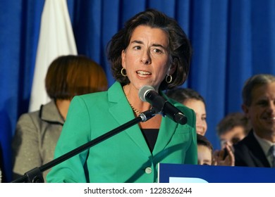 PROVIDENCE, RHODE ISLAND/USA- NOVEMBER 6, 2018: Rhode Island Governor, Gina Raimondo, Celebrates Her Election Victory With Family And Friends At The Providence Biltmore                                