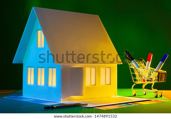 Providing Services Interior Designer Color Selection Stock Photo